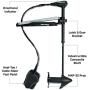 Minn Kota 1355970 Edge Freshwater Cable-Steer Bow-Mount Trolling Motor with Heel-Toe Foot Control and Latch & Door Bracket, 70 lbs Thrust
