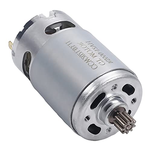Heyiarbeit 21000RPM Electric Motor with 9 Teeth Gear Dc Motor 12V for Various Cordless Electric Hand Drill Rechargeable Electric Drill