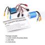 YOUQUKEJI 2430 7200KV 4P Sensorless Brushless Motor with 25A Brushless ESC Electric Speed Controller for 1/18 1/16 RC Car Truck