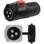GaiRen Trolling Motor Plug Receptacle Set 3 Pin 80Amp, 12/24/36/48 Volt Marine Boat Power Waterproof IP67 Connector Plug for High Current Trolling Motors Compatible with 5/6 AWG wire