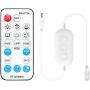 RF Remote Dimmer for Single Color LED Strip Lights,PAUTIX 18-Key Wireless Remote and in-line Controller DC 5-24V for 3528/2835/5050/COB LED Tape Lights,Timer Function