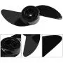 MAGT Boat Propellers, QP05014B 2 Blades Marine Motor Boat Propellers T34 Electric Propeller Blade(Black)