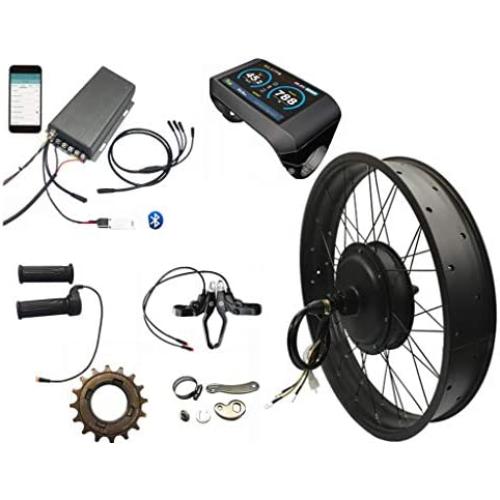 5000w Electric Fat Bike Conversion kit sabvoton Controller 100KM/H max Speed, with TFT Color Display System,Single Speed Freewheel