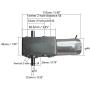 Fielect DC Worm Geared Motor 24V 30RPM High Torque Electric Gear Motor Turbine Worm Gear Box Reduction Motor, Double Shaft GW600