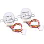 uxcell 2PCS 24BYJ48 DC 5V Reduction Stepper Motor Micro Reducer Motor 4-Phase 5-Wire 1/64 Reduction Ratio