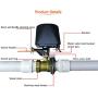 Motorized Smart Valve Watering Timer WiFi & Bluetooth Electric Water Shutoff Controller Robot Automatically, Tuya Smart & Smart Life App Control, Work with Alexa, No Hub Required