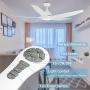 White Ceiling Fan, Newday 60 Ceiling Fans with Lights and Remote, Modern Large Ceiling Fans, Noiseless Reversible DC Motor, Big Indoor Ceiling Fans for Kitchen, Bedroom, Living Room (NEW)