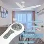 White Ceiling Fan, Newday 60 Ceiling Fans with Lights and Remote, Modern Large Ceiling Fans, Noiseless Reversible DC Motor, Big Indoor Ceiling Fans for Kitchen, Bedroom, Living Room (NEW)