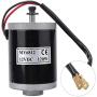 Brushed Motor, MY6812 12V 120W High Speed Small Brush Motor with Belt Pulley Electric Scooter E Bike Accessory