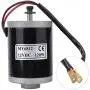 Brushed Motor, MY6812 12V 120W High Speed Small Brush Motor with Belt Pulley Electric Scooter E Bike Accessory