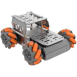 Mecanum Wheel Chassis Car Kit with TT Motor, Aluminum Alloy Frame, Smart Car Kit for DIY Education Robot Car Kit