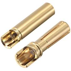 uxcell 4mm Bullets Connector Gold Plated Banana Plugs Male&Female for RC Battery ESC Motor 4pairs