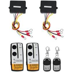 shsyue 2PCS Wireless Winch Remote Control Kit 12V for Truck Jeep SUV ATV 50Ft