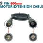 BEISGUANGS JULET Extension Cable 2 Pin/3 Pin/4 Pin/5 Pin/6 Pin/9 Pin Waterproof Plug Male/Female Connector for Electric Bike Conversion Kit,Display/Brake/Throttle/Shift Sensor/Hub Motor/Mid Drive Motor Signal Extension Line