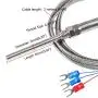Alinan 2pcs 2M 50MM PT100 RTD Thermistor Temperature Sensor Probe, Three Wire Temperature Controller Stainless Steel