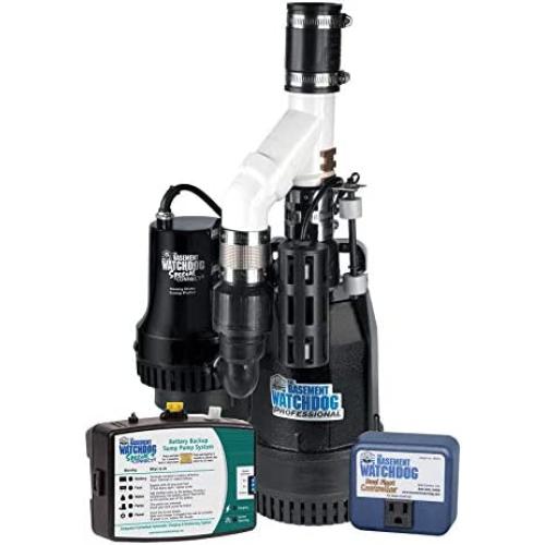 THE BASEMENT WATCHDOG Big Combo CONNECT Model CITS-50 1/2 HP Primary and Battery Backup Sump Pump System with Smart WiFi Capable and 24 Hour a Day Monitoring Controller