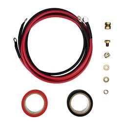 Iloote 5ft Trolling Motor Battery Cable Extension Kit Red & Black 8 Gauge Cables (Red & Black, 5)