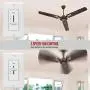 ENERLITES 3 Speed Decora in Wall Ceiling Fan Control, Slide Switch, 120VAC, 2.5A, Single-Pole, Neutral Wire NOT Required, 17000-F3-W2P, White, 2 Pack