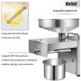 CGOLDENWALL 700W Oil Press Machine Oil Presser Cold Hot Oil Press Stainless Steel High Oil Extractor 7-10kg/h with Intelligent Temperature Controller Industrial Motor CE (110V, US Plug)