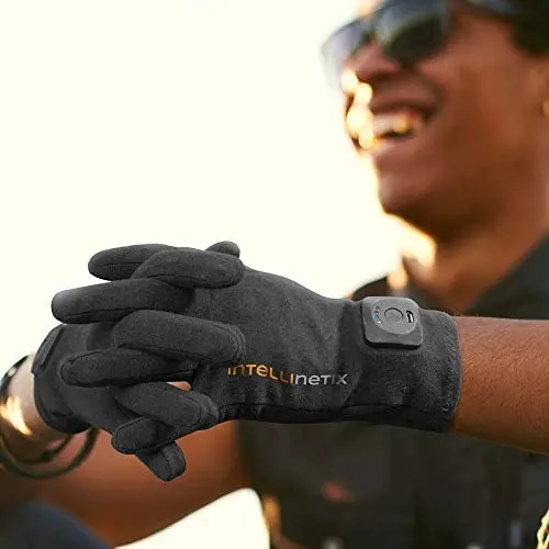 Gants de thérapie Intellinetix - Compression pour les mains - Thérapie vibratoire portable - Soutien pour l'arthrose et la douleur chronique - Petit Gants de thérapie Intellinetix - Compression pour les mains - Thérapie vibratoire portable - Soutien pour l'arthrose et la douleur chronique - Petit