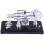 Yamix Double-Cylinder DIY Stirling Engine Motor Model External Combustion Engine Educational Toy Electricity Generator