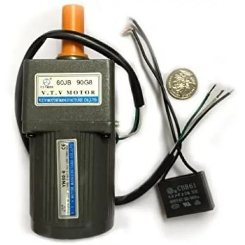 Moteur Réducteur d'Entraînement VTV Mini 220V AC 6W Boîte de Vitesse 15RPM Rapport 1:90 Moteur Réducteur d'Entraînement VTV Mini 220V AC 6W Boîte de Vitesse 15RPM Rapport 1:90