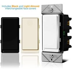 ENERWAVE Z-Wave Plus Switch, Z-Wave Switch, Smart Light Switch with Smart Meter Z-Wave Energy Monitor, Neutral Wire Required, Works with Alexa, Interchangeable Face Cover, ZW15SM-PLUS, White