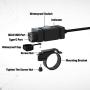 iMESTOU Motorcycle Phone Charger Kit 18W Ring Terminal to USB C 3.0A Quick Charge Dual USB QC 3.0 Handlebar Cellphone Charge Adapter Switch & Fuse for 12V/24V Motorcycles