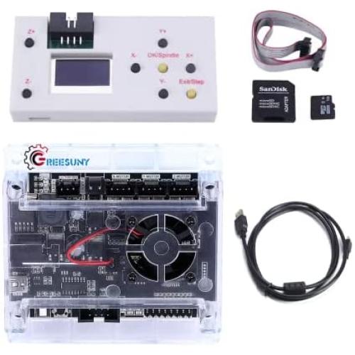 3 Axis GRBL 1.1f USB Control Board with CNC Offline Remote Hand Controller for 1610/2418/3018-PRO Engraving Machine Milling Machine
