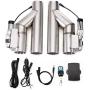 RJSPHH 2.5 Inch Electric Exhaust Cutout Motor E-cut Valve Kit, Catback Single Y Pipe 2 pcs with One Controller Remote Kit