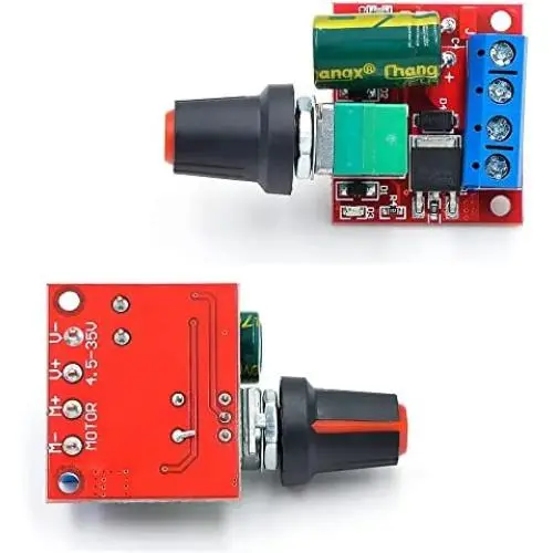 Contrôleur de vitesse PWM 2 pièces pour moteur 5A, 4.5-35V, avec interrupteur de vitesse et fonction de gradation pour LED. Contrôleur de vitesse PWM 2 pièces pour moteur 5A, 4.5-35V, avec interrupteur de vitesse et fonction de gradation pour LED.