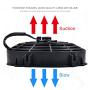 Aramox Universal Car 8in Slim ABS 80W Electric Cooling Fan, Push Pull Radiator Electric Radiator 24V 80W 2250RPM 600CFM 10 Straight Blades
