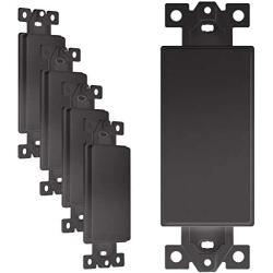 ENERLITES Blank Adapter Insert for Decorator Wall Plates, Unbreakable Polycarbonate Thermoplastic, UL Listed, 6001-DB-5PCS, Dark Bronze, 5 Piece