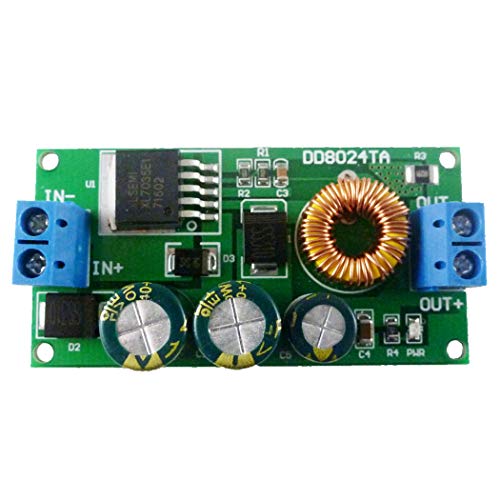 Eletechsup DC 80V 72V 64V 60V 48V 36V 24V to 12V HV DC-DC Buck Step-Down Converter Voltage Regulator Board Power Supply Module (DC 12V with Terminal, 1)