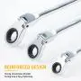 ORION MOTOR TECH Ratcheting Wrench Tool Set, Dual Head Metric Wrench Set with Long Handles Flex Head 12pt 72 Gear Ratchets, 8mm 9mm 10mm 11mm 12mm 13mm 14mm 15mm 16mm 17mm 18mm 19mm Ratchet Wrench Set