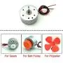 EUDAX Mini Generator Motors 3V-12V DC Motor Electric Motor for DIY Toys Wind Turbine Generator Hand Cranked Power Generator Model (Metal Motor Holder)