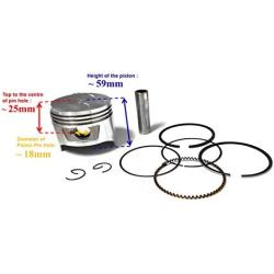 Piston Kit Assy Ring Set Pin Clip for Honda GX240 13101-ZE2-010 and 8HP Engines 73MM Lawn Mower Trimmer Motor Engine