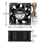 Upgraded Refrigerator Evaporator Fan Motor WR60X26866 Compatible with GE Refrigerator, Replacement WR60X26033 WR60X10341, WR60X10356, WR60X10357, WR60X24303, Upgrade Plug-in More Durable