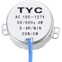 uxcell Synchronous Motor AC 100-127V 5-6RMP 50-60Hz 4W Double Flat Shaft CW/CCW