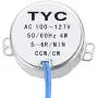 uxcell Synchronous Motor AC 100-127V 5-6RMP 50-60Hz 4W Double Flat Shaft CW/CCW