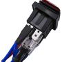 TWTADE Momentary Polarity Reverse Switch Waterproof Control Rocker Toggle Switch DC Motor 10A (LED DC 12V) 6 Pin 3 Position (ON)-Off-(ON) With Wire