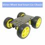 Premium 4wd Smart Robot Car Chassis Platform Kit for Arduino/Raspberry Pie/MicroBit, DC Electric Motor with Plastic TT Motor Tire Wheel 3-6V Dual Shaft Gear Motor TT Magnetic Gearbox Engine (Black)