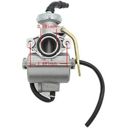 PZ20 Carburetor and Thumb Throttle Cable Accelerator Handle Assembly Compatible with TaoTao NST SunL Kazuma Baja 50cc 70cc 90cc 110cc 125cc ATV 4 Wheeler Go Kart Dirt Bike Carb with Air Fuel Filter