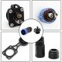 Trolling Motor Plug Receptacle Set for Marine Boat, Waterproof 12/24/36/48 Volt Trolling Motor Connector Kit for Down Rigger, Fishing Reel, DC Power, Trolling Motor Accessories