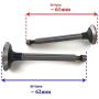 Replacement Intake & Exhaust Valve Valves In Ex 14711-ZE0-010 000 14721-ZE0-000 810 for Honda GX110 GXV120 4HP Lawn Mower Trimmer Motor Engine