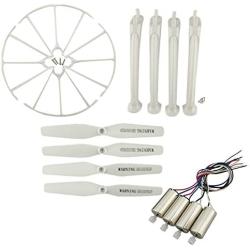 Upgraded Spare Parts for Syma X5H X5HC X5HW RC Quadcopter Toy Motors Main Blade Propellers Propeller Protectors Blades Frame Landing Skid Included Mounting Screws Set (White)