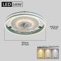 ATELANGE Crystal Dimmable Household Fan Ceiling Light 3 Colors 3 Speeds Household Ceiling Fan With Lights With Remote Control Timing Function Low Profile Fan Ceiling Light Pure Copper Motor For Bedroo
