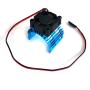DEVMO Alloy Heat Sink Heatsink with 5V Cooling Fan for 1/10 Car 540 550 3650 Size Brushless Engine Motor Remote Control Car Truck Buggy Crawler Blue