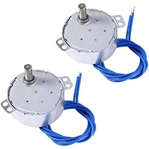 2PCS Synchronous Synchron Motor 50/60Hz AC 100~127V 4W 5-6RPM/MIN CCW/CW For Hand-Made, School Project, Model or Guide Motor (5-6RPM)