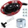Stylemafia Pull-Start-Recoil-Starter Cover fit for Honda GX120 GX160 GX200 Pull Starter (Steel Rod Paws) Engine 4/5.5/6.5hp Generator Lawnmower Replace # 28400-ZE1-003ZF 28400-ZH8-013YA
